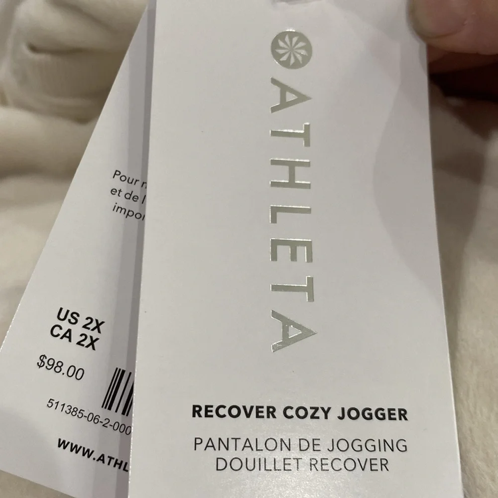 Athleta Recover Cozy Jogger NWT Cream color - Picture 6 of 6